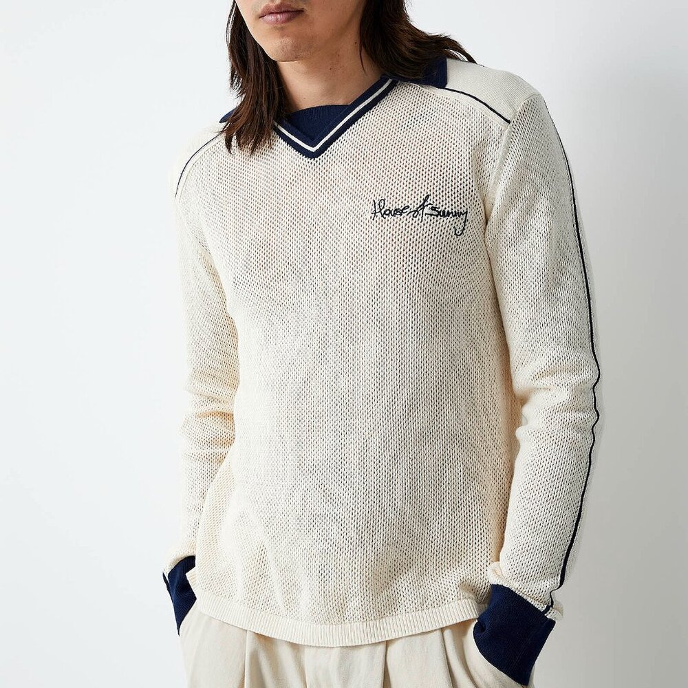 BNWT SS25 HOUSE OF SUNNY KEEPERS KNIT SWEATER M